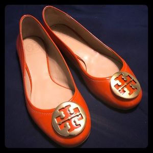 Tory Burch Reva Flat - Orange (like new)